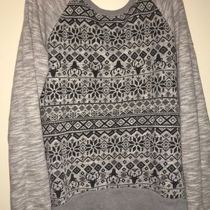 Black and Grey reindeer sweatshirt